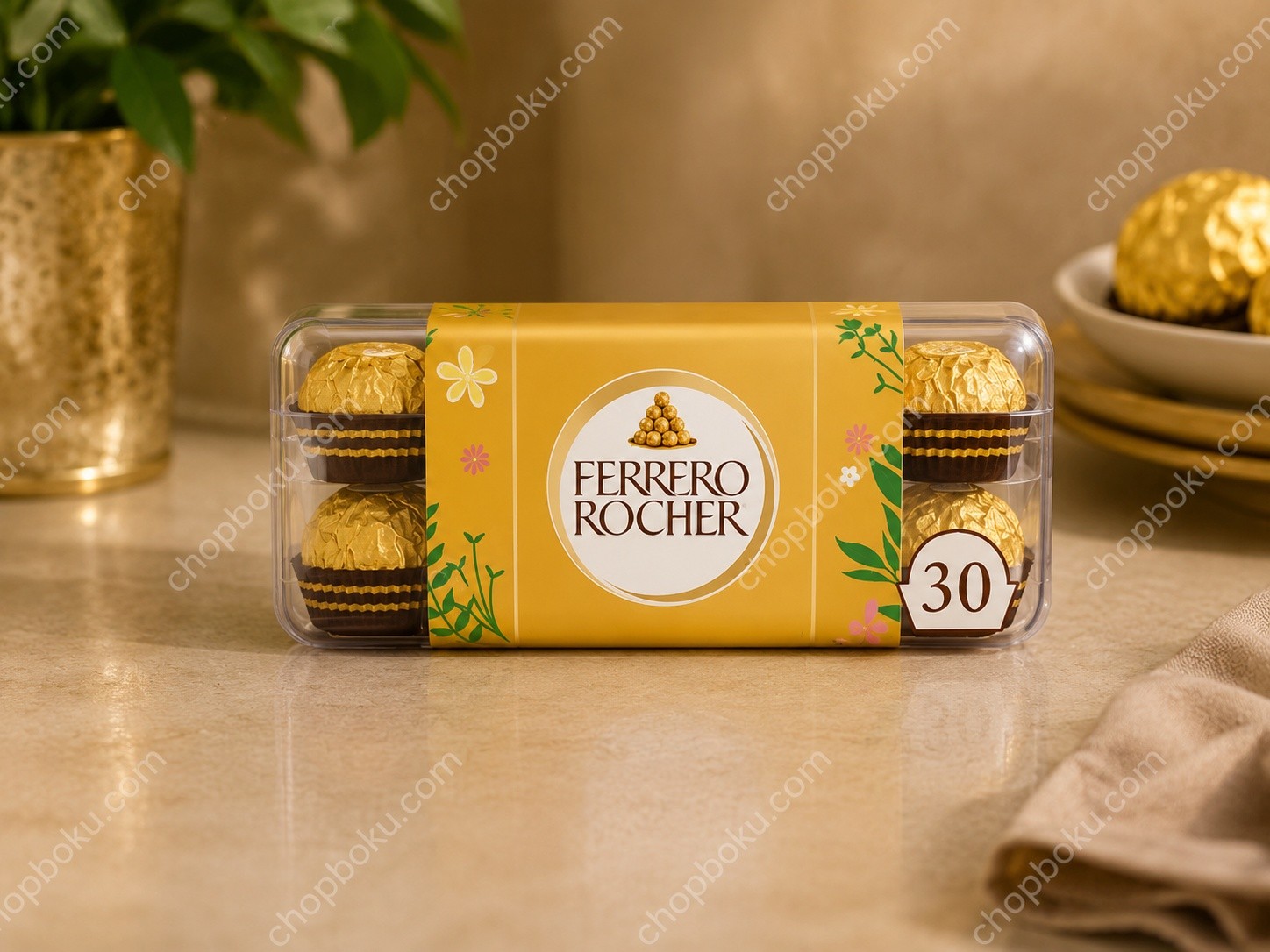 Ferrero Rocher Milk Chocolate Hazelnuts 375g (30 Pieces)