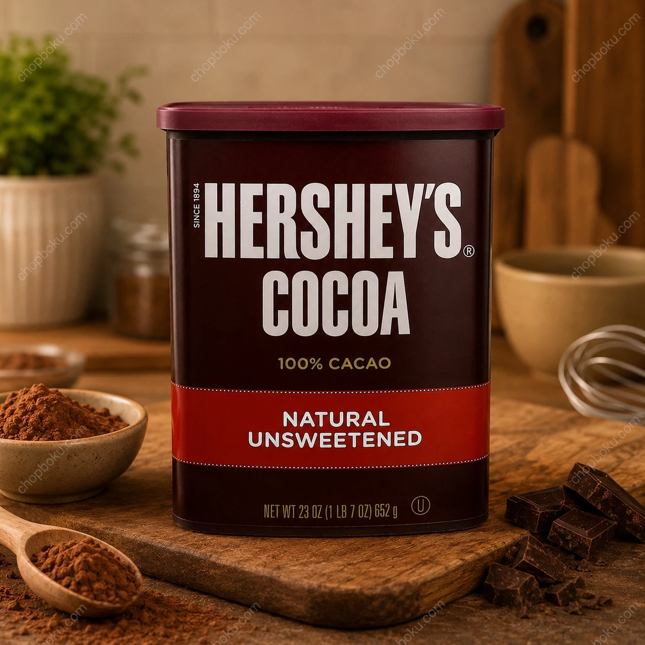 Hershey's 100% Natural Unsweetened Cocoa Powder 652g (23 oz)
