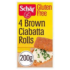 Schar Brown Ciabatta Rolls Gluten