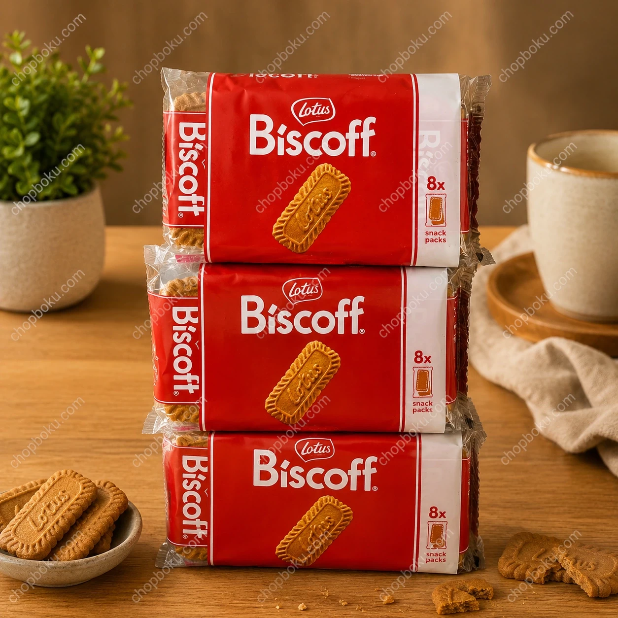 Lotus Biscoff Snack Pack 8 × 2 Biscuits (124g)