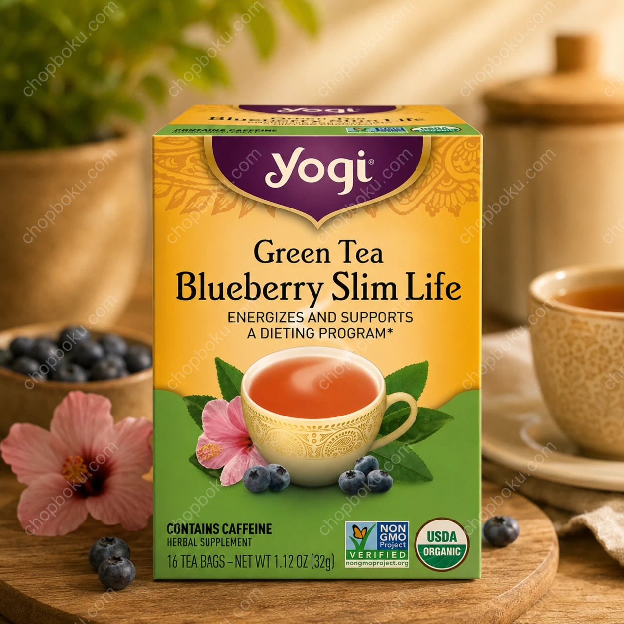 Yogi Green Tea Blueberry Slim Life 16 Tea Bags (32g)