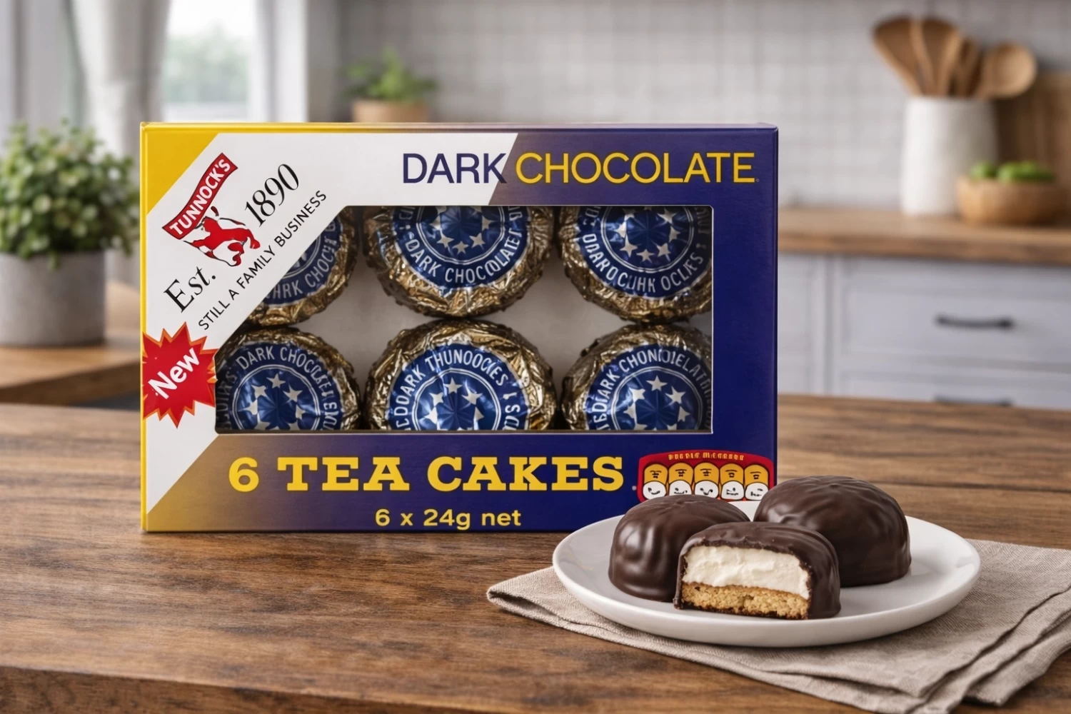 Tunnock’s Dark Chocolate Teacakes – Marshmallow Biscuit with Dark Chocolate Coating | Buy in Lagos, Abuja & Nigeria
