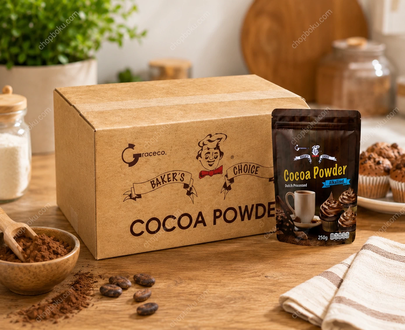 Baker's Choice Alkalized Cocoa Powder (250g x 6)