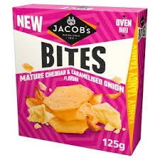 JACOBS BITES MATURE CHEDDAR & CARAMELISED ONION